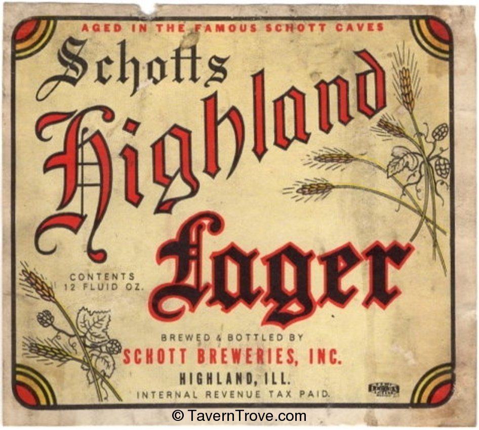 Schott's Highland Lager Beer