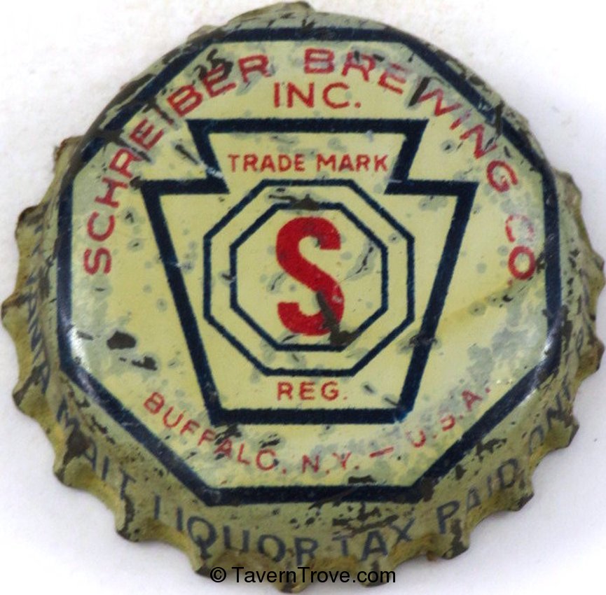 Item #28161 1938 Schreiber Brewing Co. ~PA Pint Tax Bottle Cap