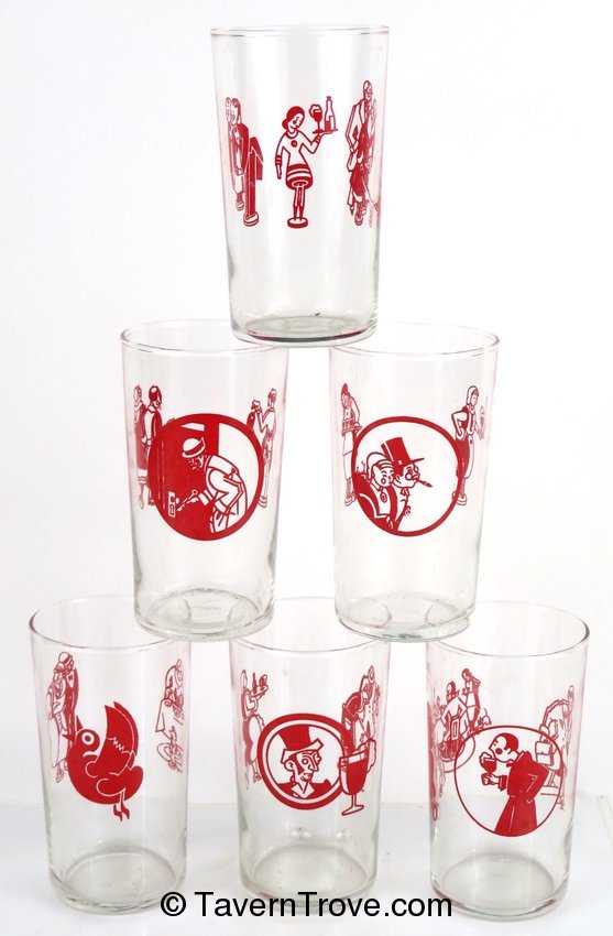 Set of 6 National Bohemian Beer