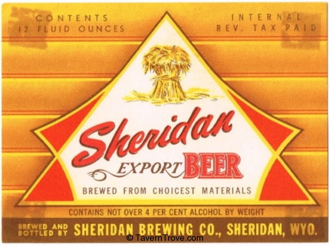 Sheridan Export  Beer