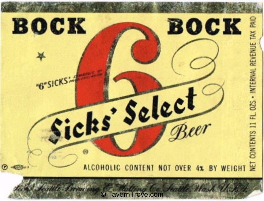 Sicks' Select Bock Beer