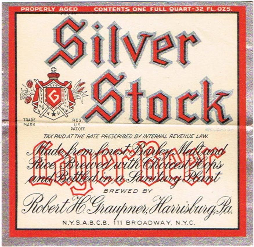 Silver Stock Lager Beer