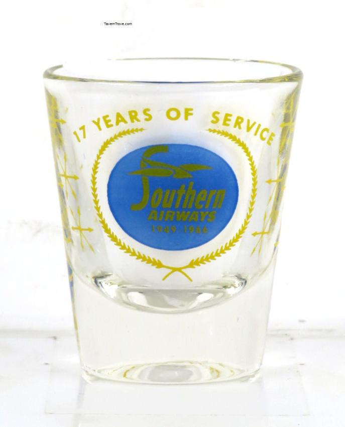 Southern Airways 17th Year Shotglass