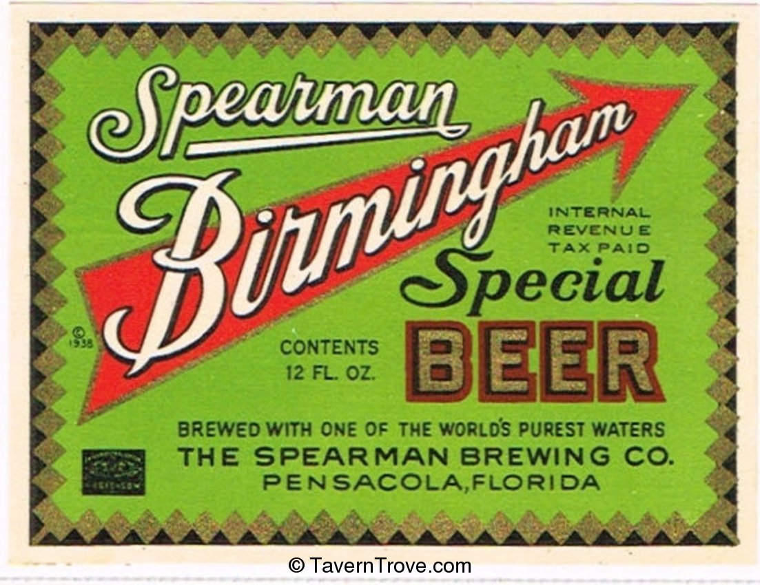 Spearman Birmingham Special Beer 