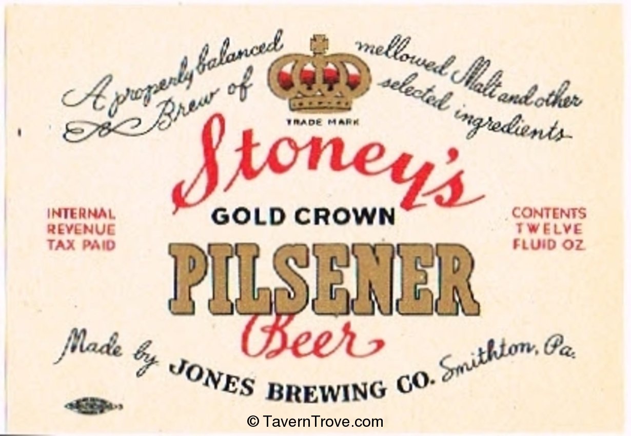 Stoney's Gold Crown Pilsener Beer