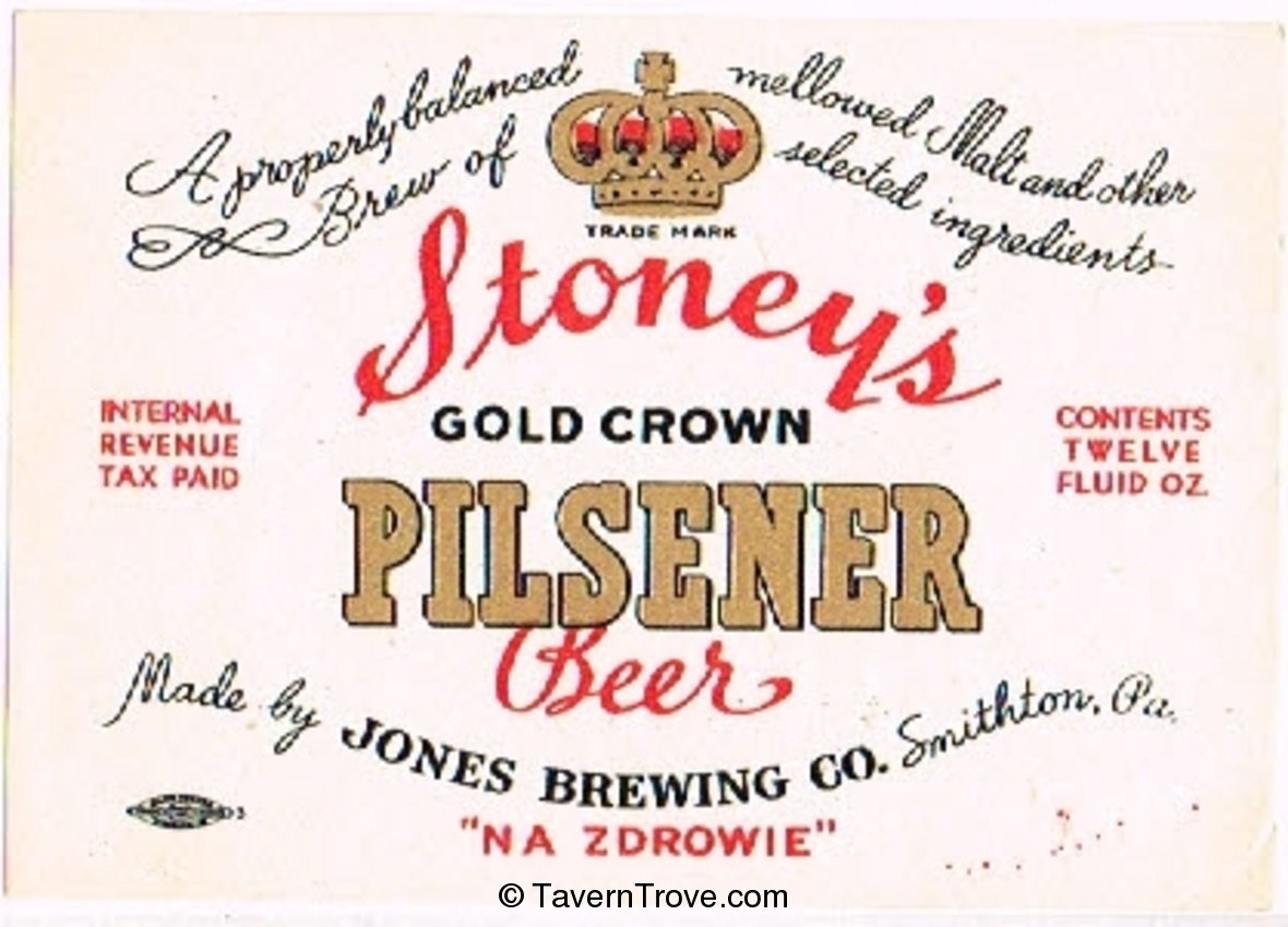 Stoney's Gold Crown Pilsener Beer