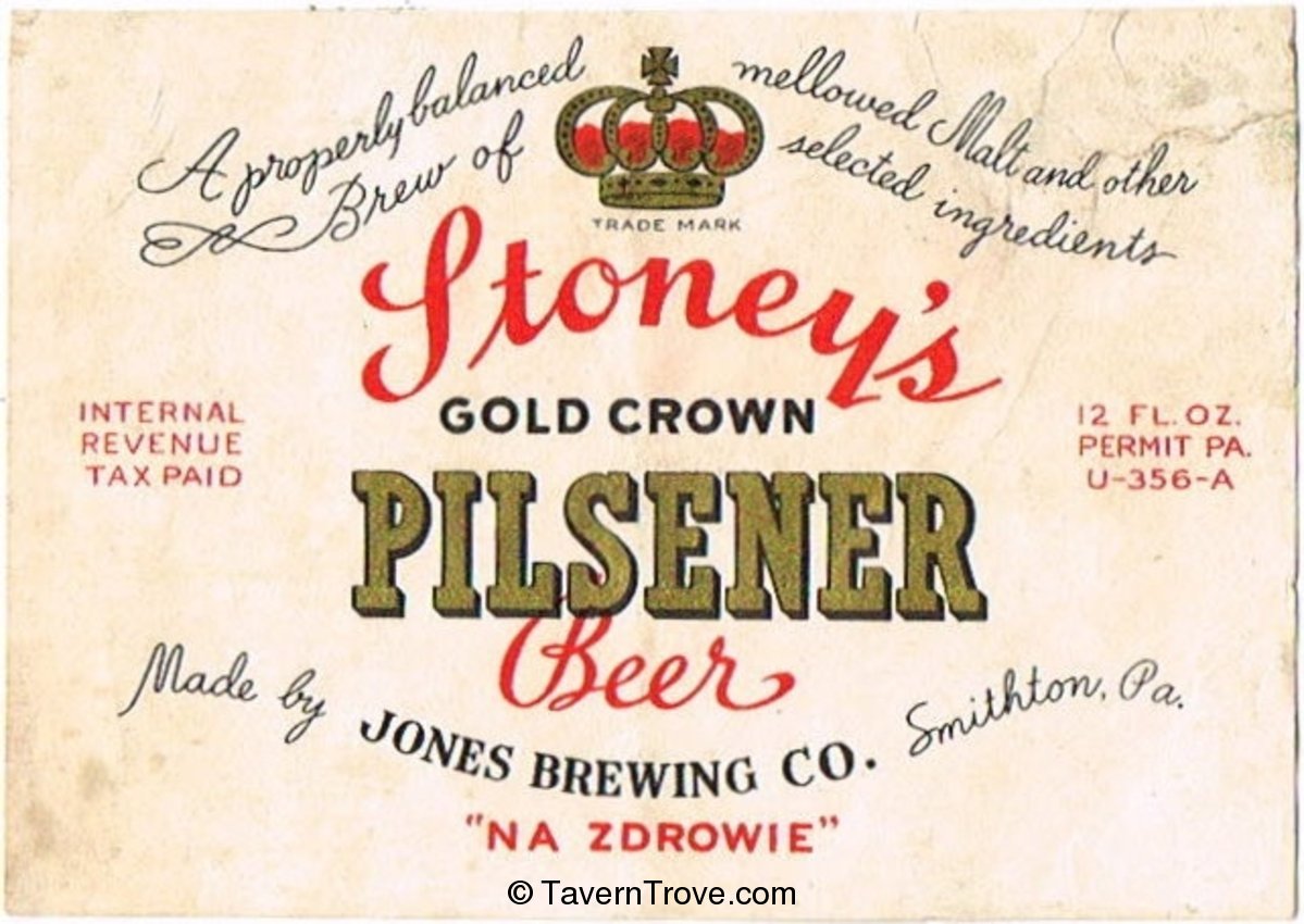 Stoney's Gold Crown Pilsener Beer