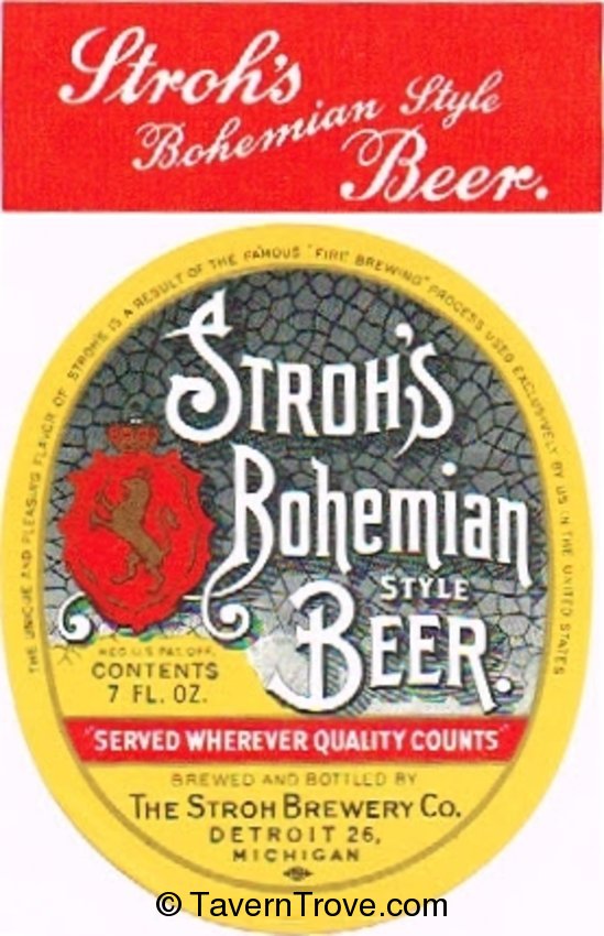 Stroh's Bohemian Style Beer 