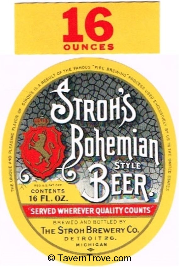 Stroh's Bohemian Style Beer