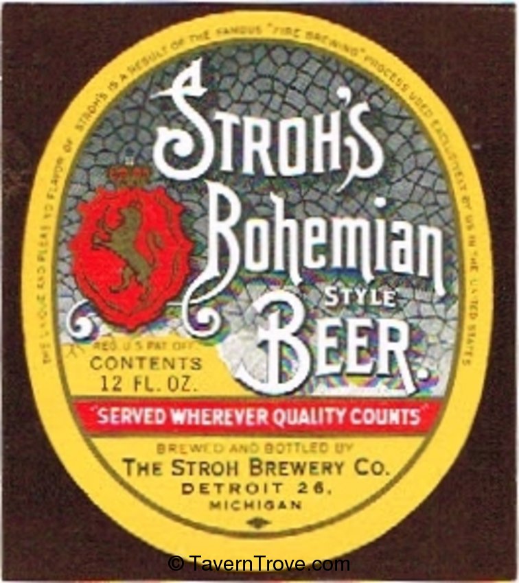 Stroh's Bohemian Style Beer