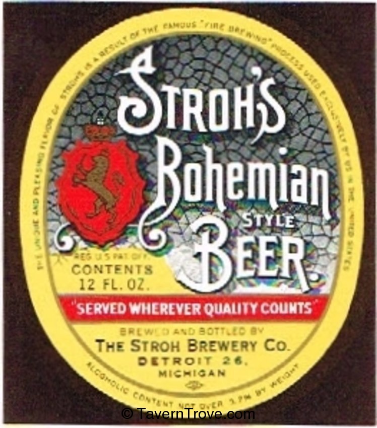 Stroh's Bohemian Style Beer