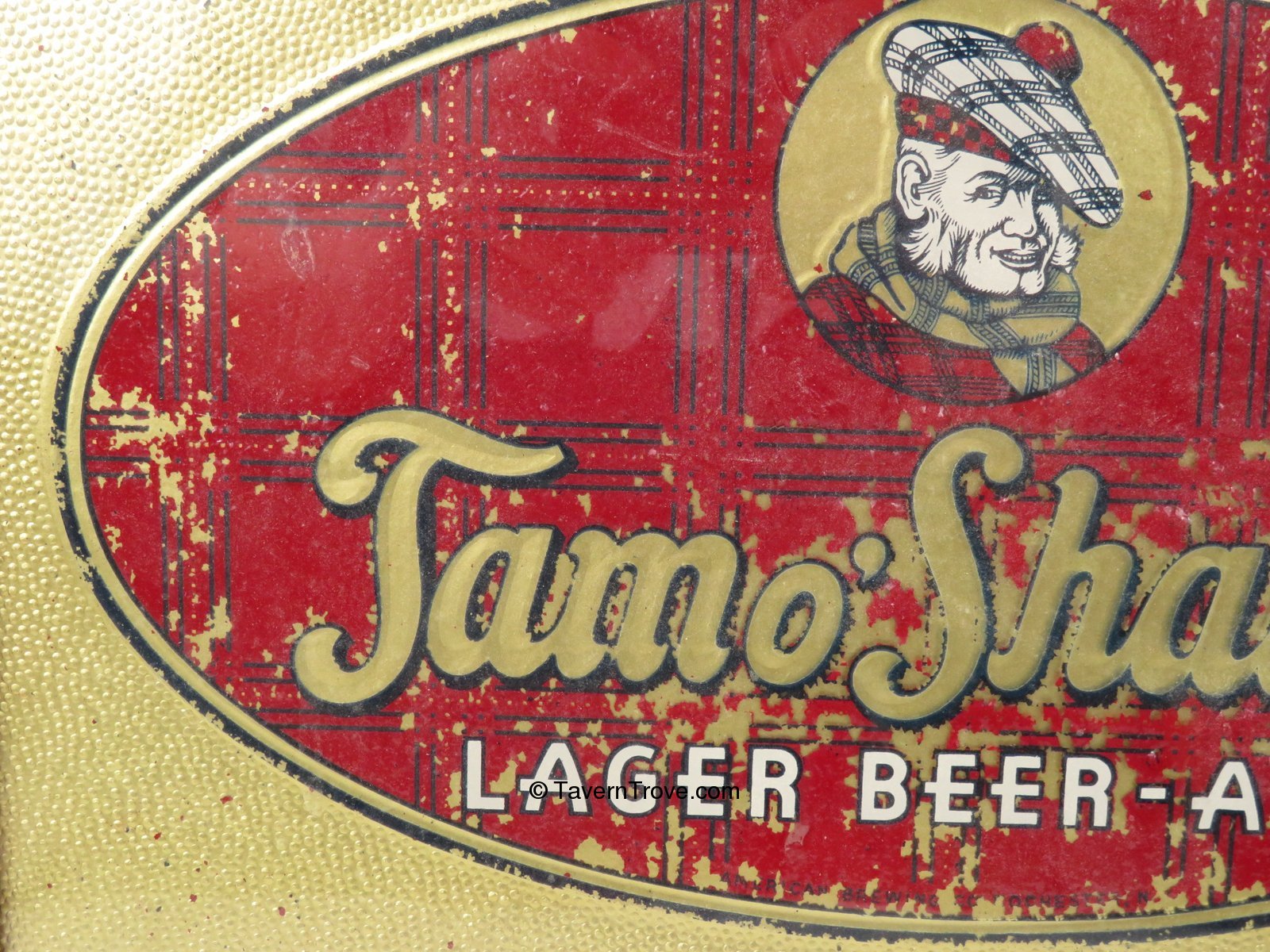 Item #95778 1940 Tam o' Shanter Beer and Ale ROG Sign Reverse-Painted ...