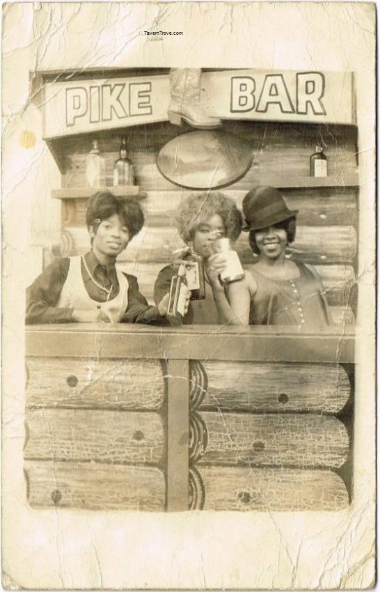 Three Black Women At A Novelty Bar Drinking RPPC