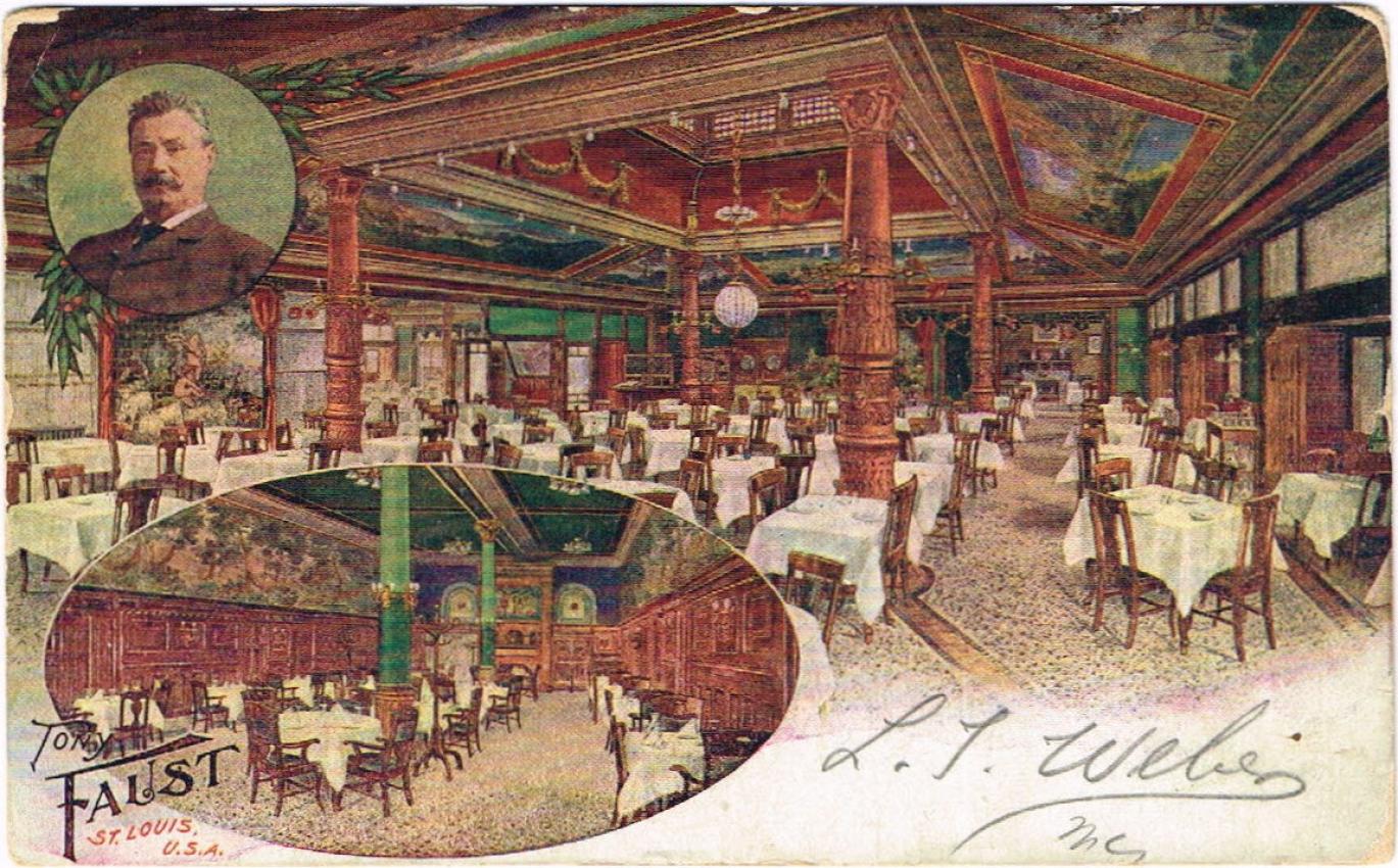 Tony Faust's Restaurant Interior Illustration