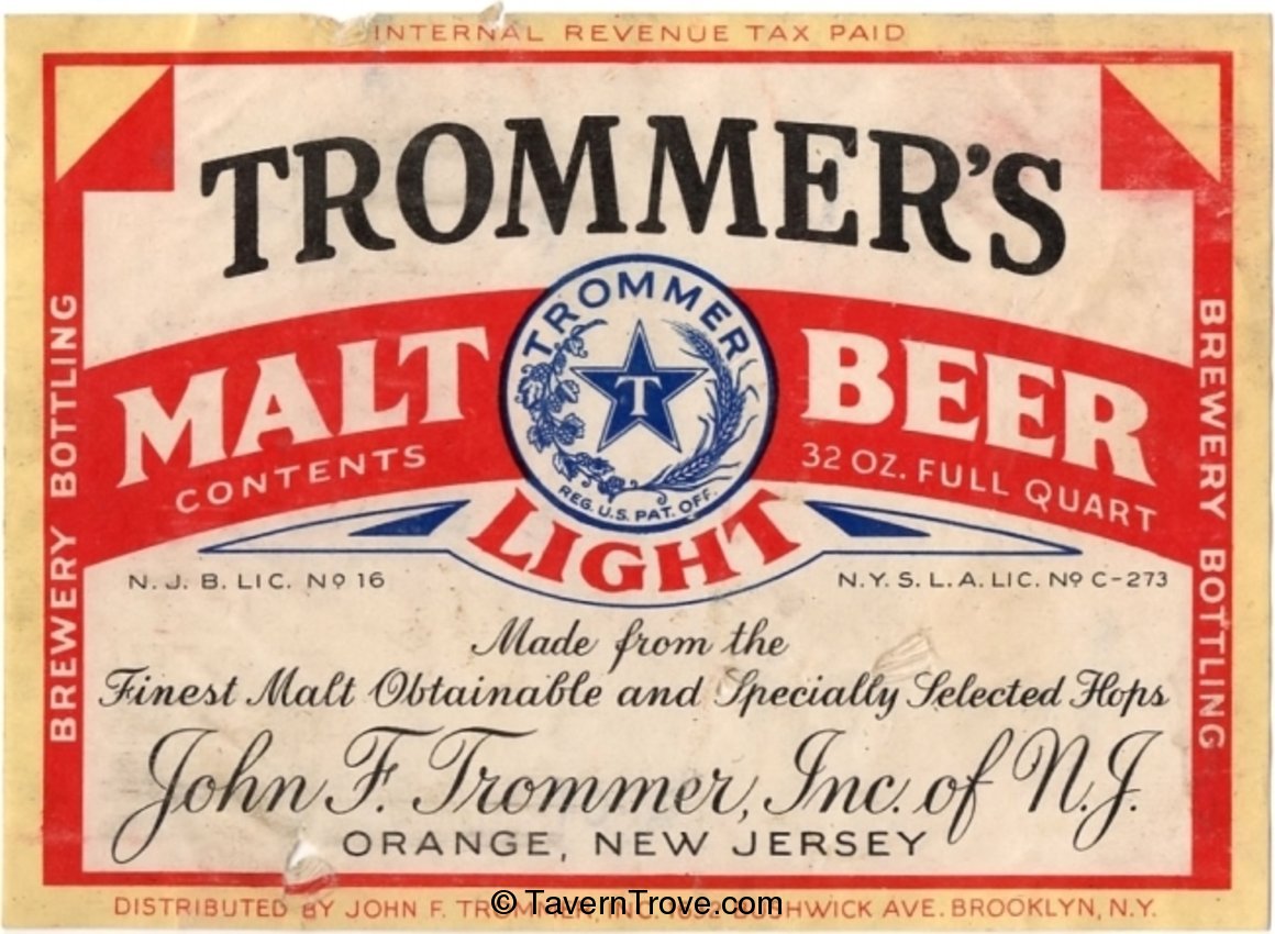 Trommer's Malt Beer 