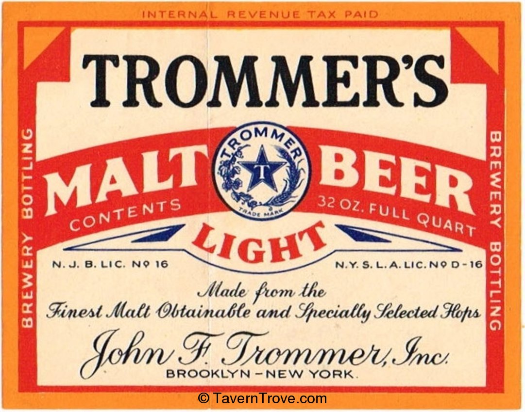 Trommer's Malt Beer 