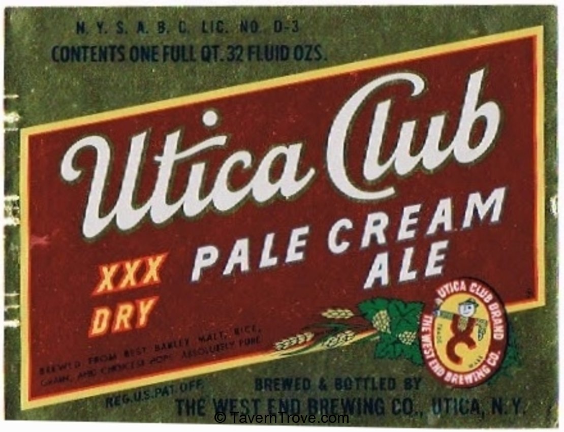 Utica Club Pale Cream Ale