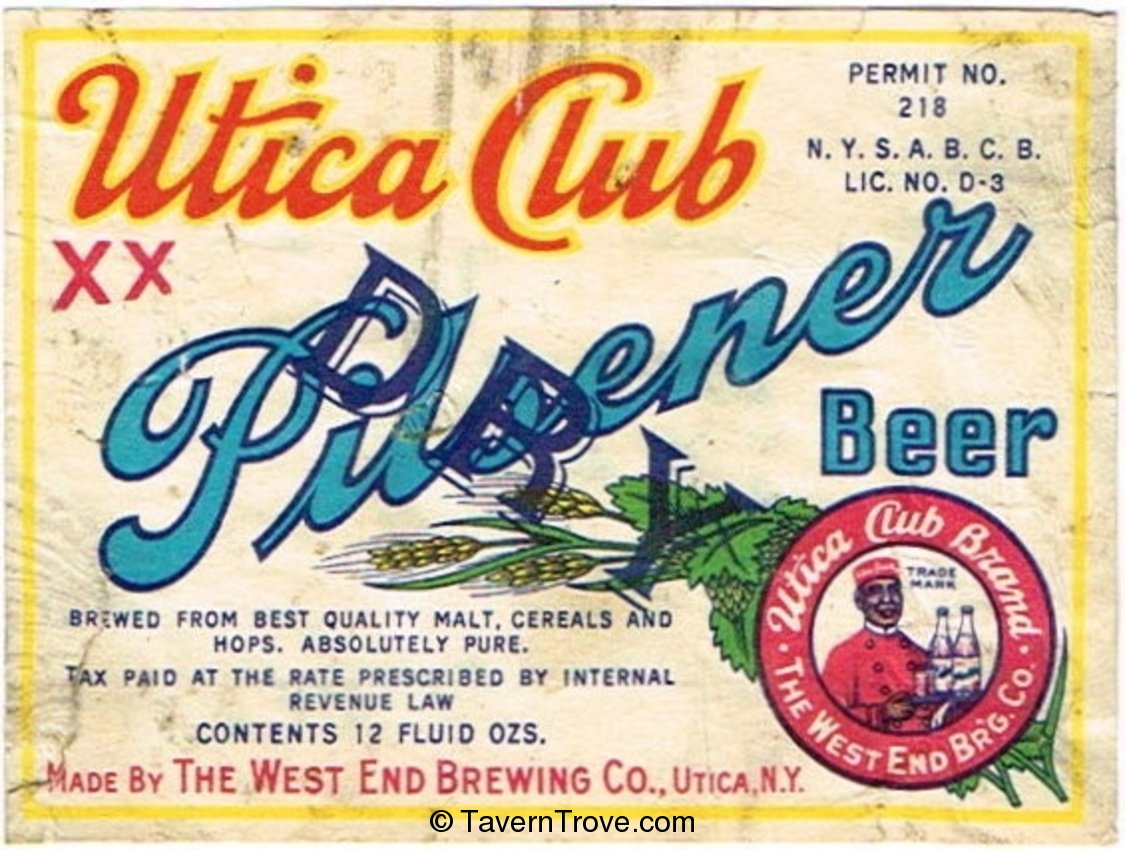 Utica Club Pilsener Beer