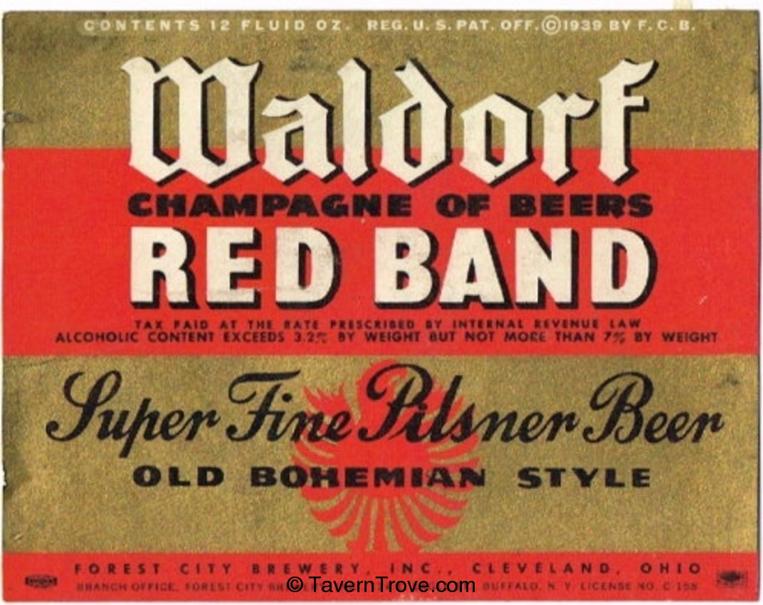 Waldorf Red Band Beer