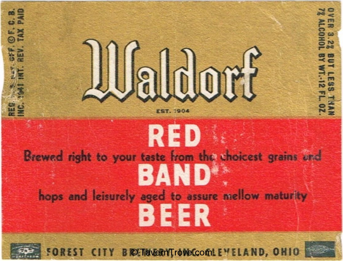 Waldorf Red Band Beer