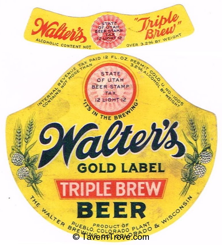 Walter's Gold Label Triple Brew Beer