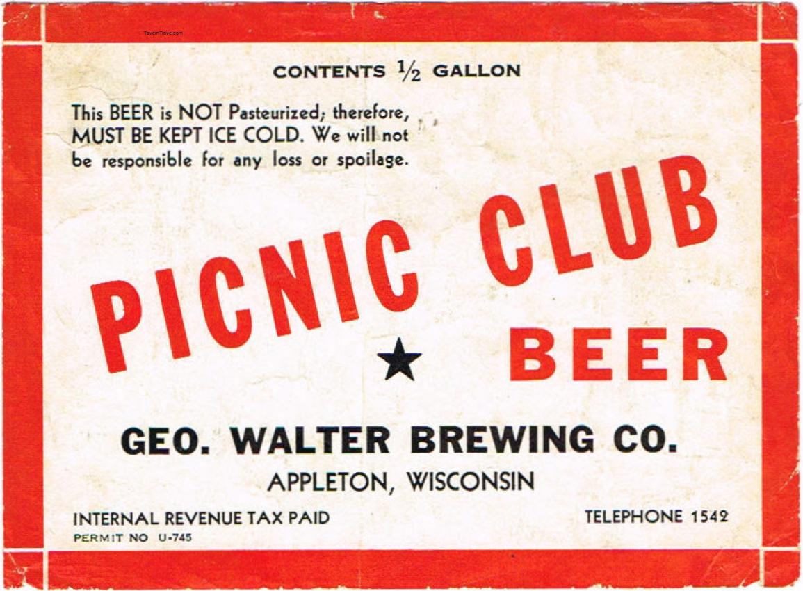 Walter's Picnic Club Beer