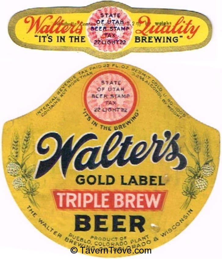 Walter's Gold Label Triple Brew Beer