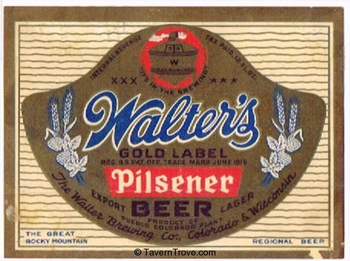 Walter's Pilsener Beer