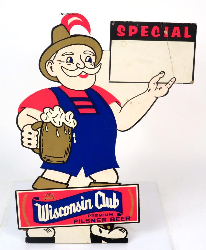 Wisconsin Club Beer Easel Back