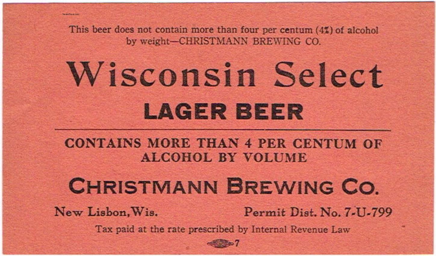 Wisconsin Select Lager Beer