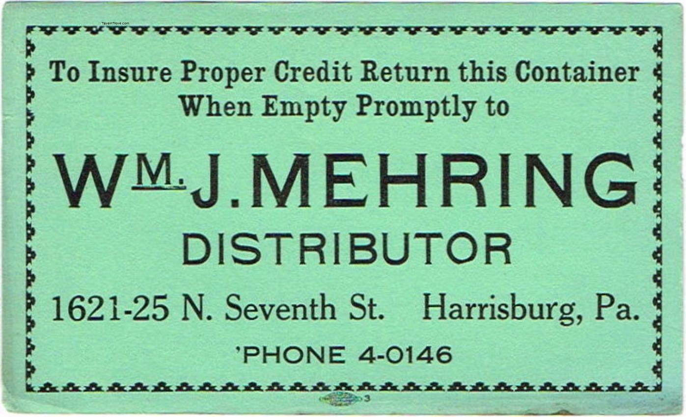 Wm. J. Mehring Distributor