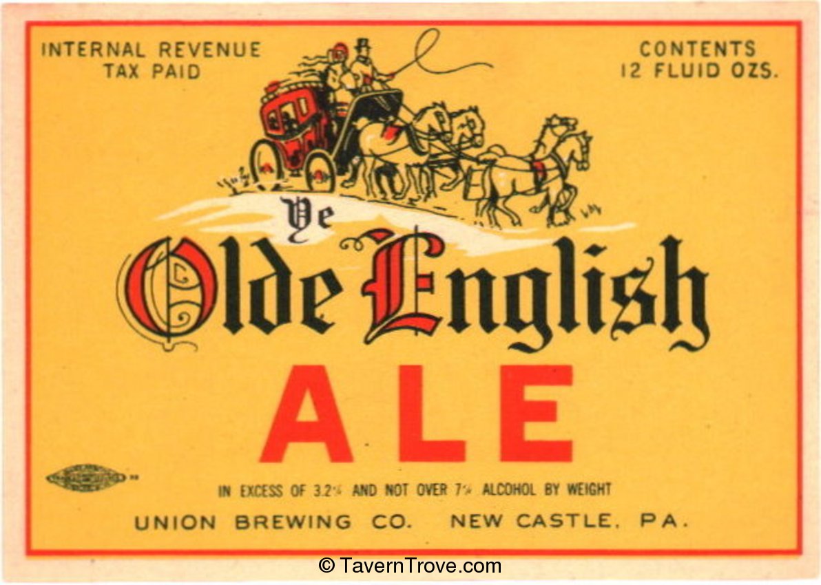 Item 15861 1936 Ye Olde English Ale Label PA57 09V