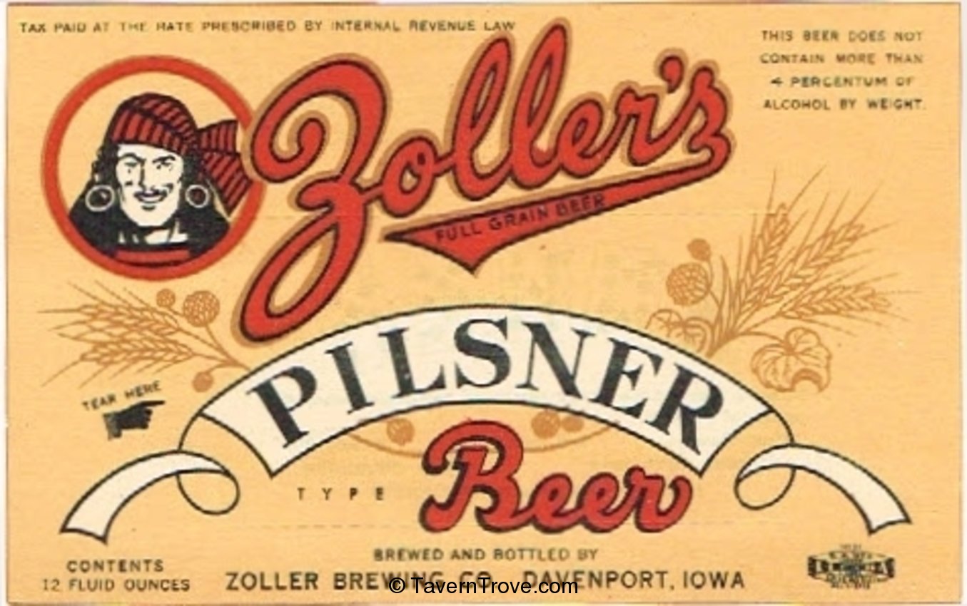 Zoller's Pilsner Beer 