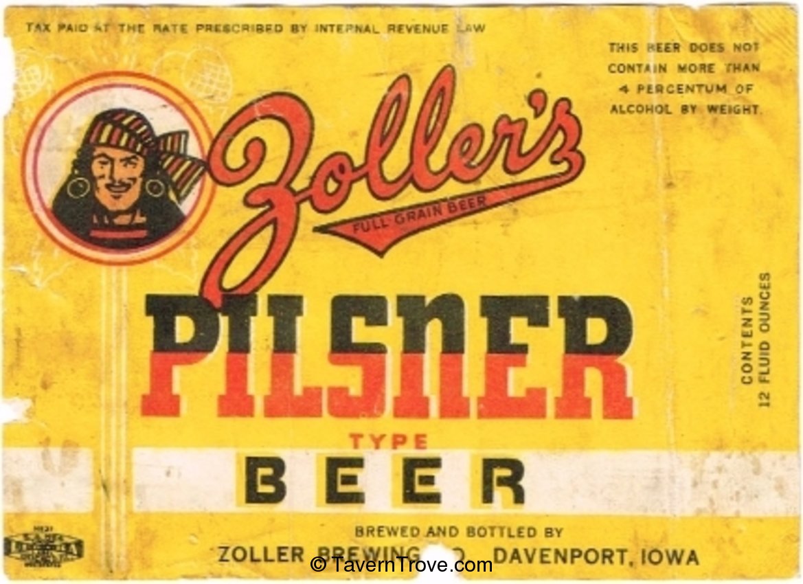 Zoller's Pilsner Beer 