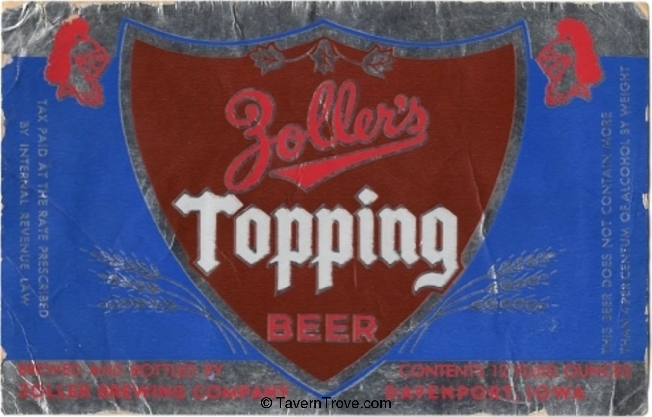 Zoller's Topping Beer 