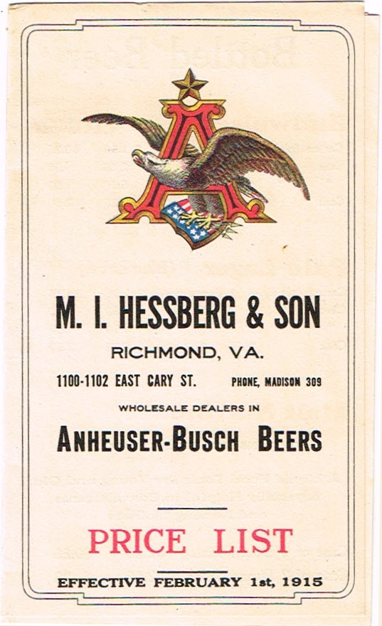 Item #88425 1915 Anheuser-Busch Beers Brochure