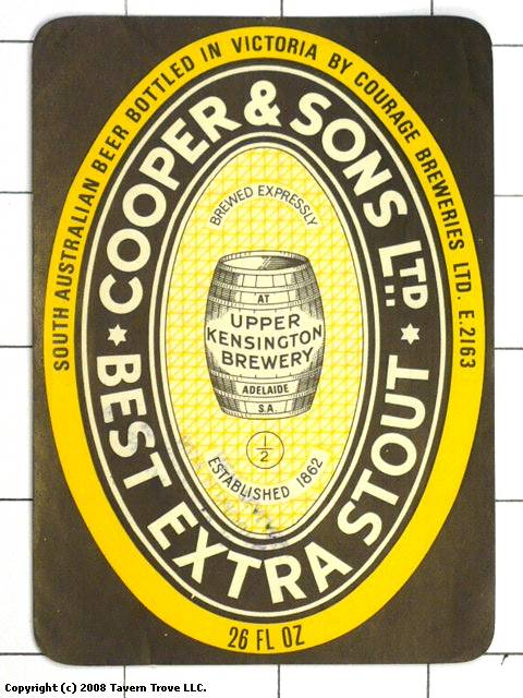 Item #34534 1964 Best Extra Stout Label