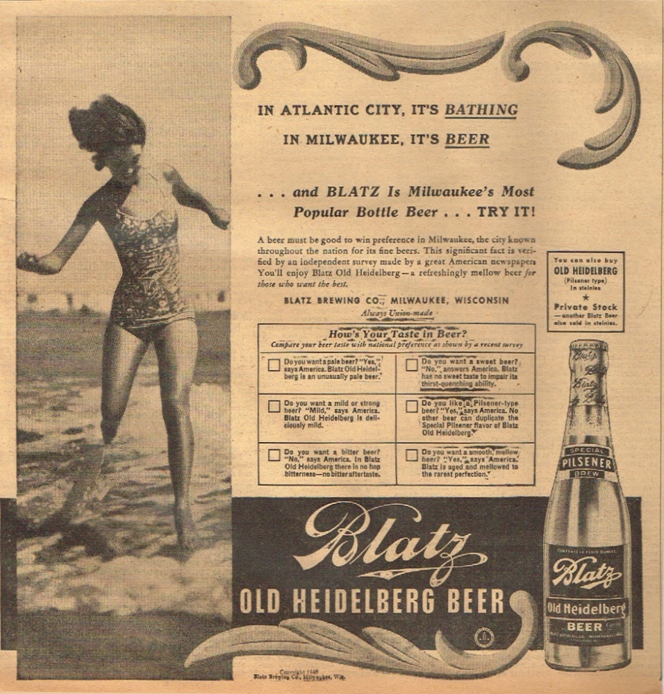 19400101 The Miami Herald Miami, Florida Blatz Brewing Company AD