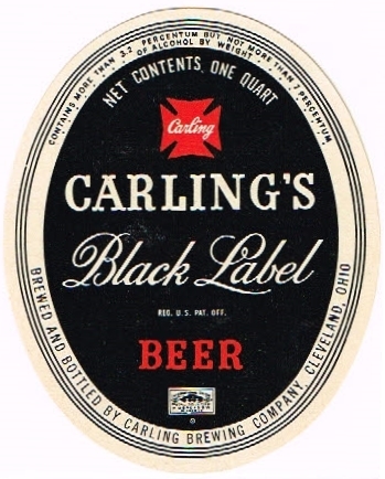 Item #65372 1953 Carling's Black Label Lager Beer Label