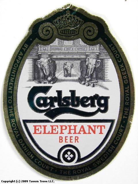 Item #53548 1967 Carlsberg Elephant Beer Label