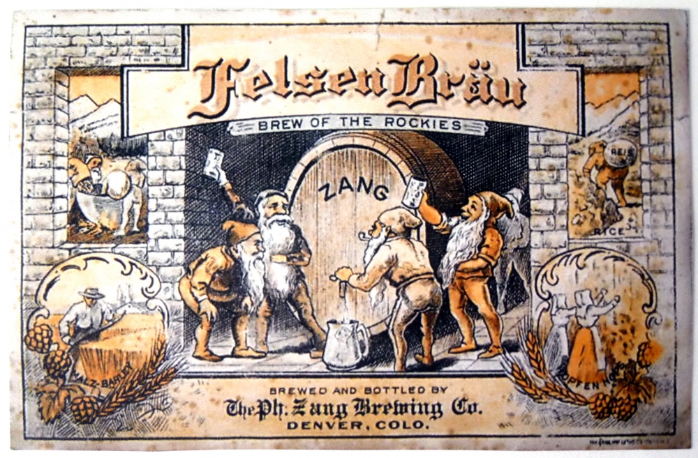 Item #35420 1900 Felsen Brau Beer Label