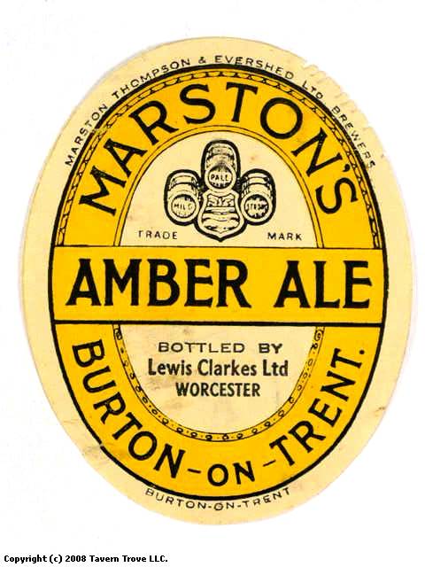 Item #45402 1948 Marston's Amber Ale Label