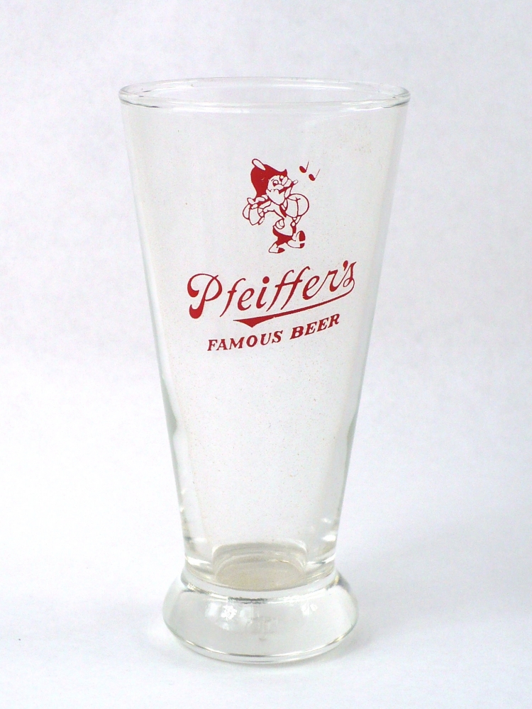 Item 88761 1949 Pfeiffer Premium Beer Flared Top Acl Drinking Glass