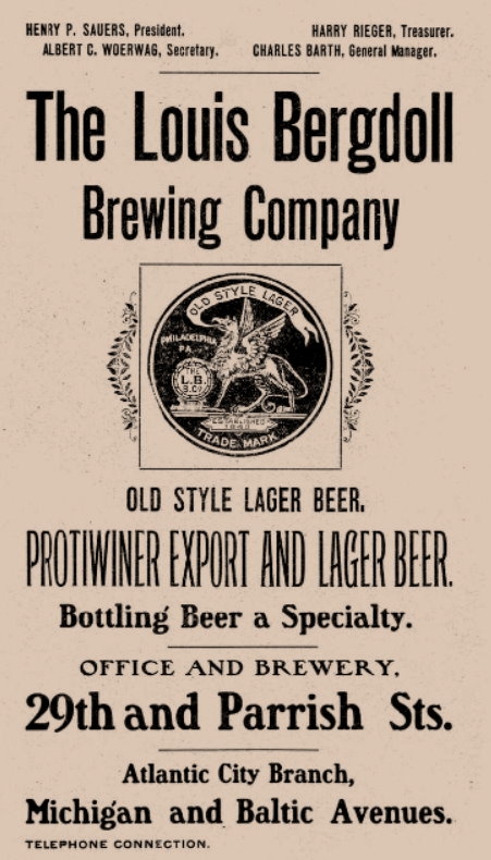 Item #34915 1904 Portweiner Export and Lager Beer Paper Ad