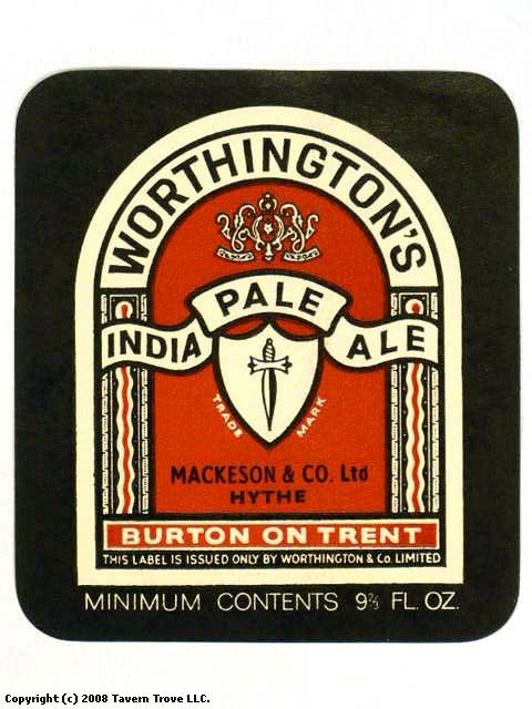 Item #45312 1965 Worthington's Pale Ale Label