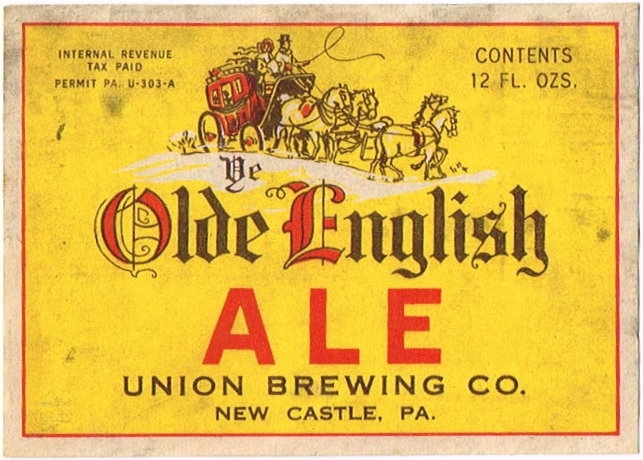 Ye Olde English Ale  Labels Union Brewing Company 82171 1 