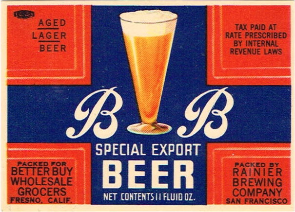 Item #28092 1936 B B Special Export Beer Label WS44-04