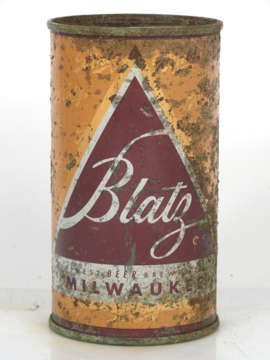 Item #1631 1956 Blatz Beer (Orange) Flat Top Can 39-14