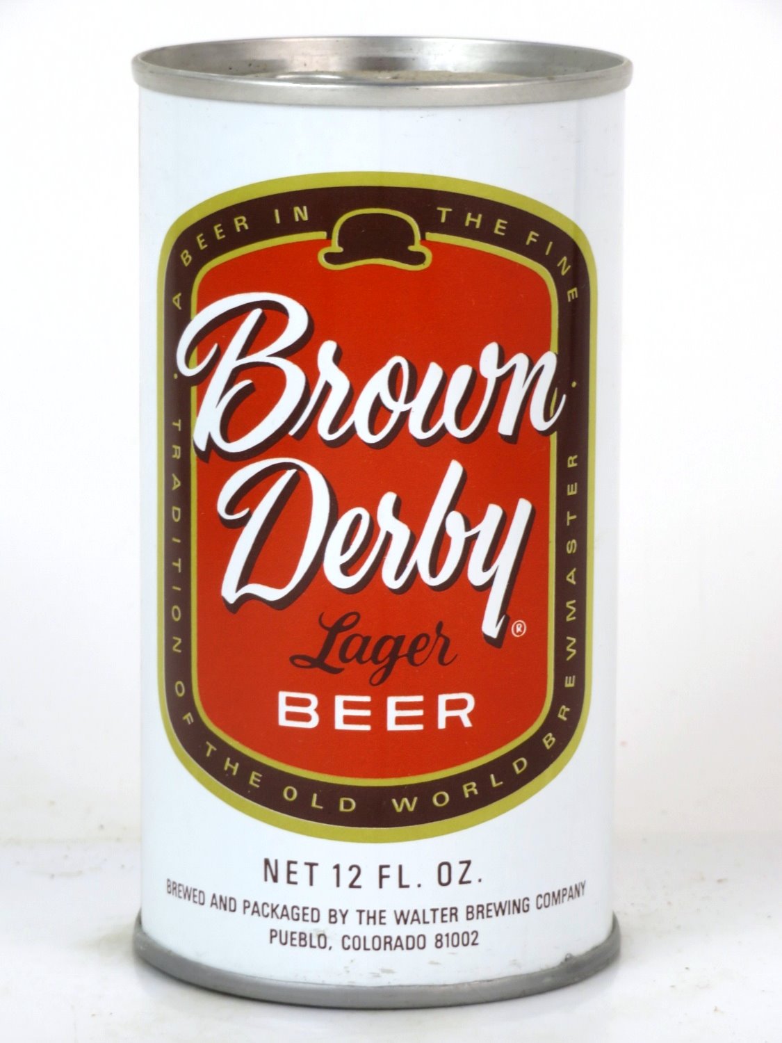 Item #83456 1969 Brown Derby Lager Beer Tab Top Can T46-25