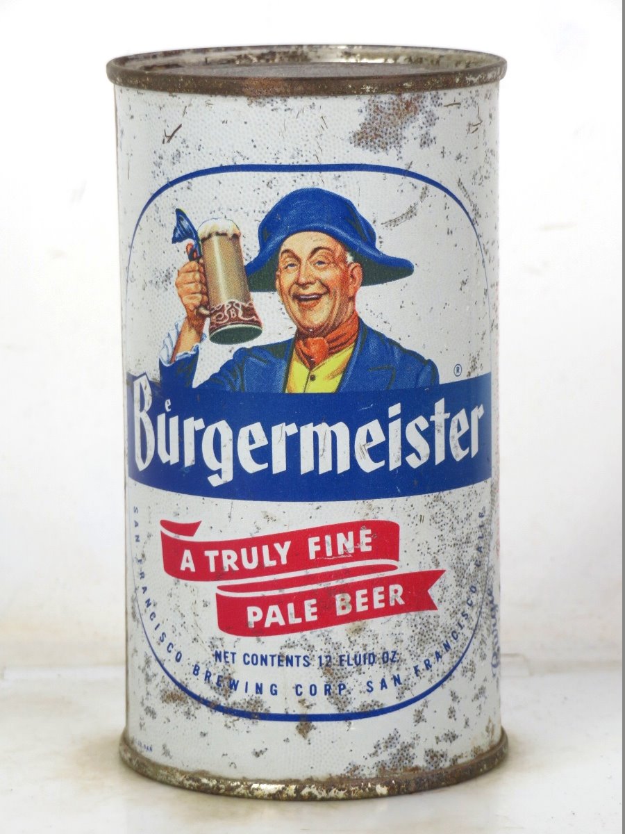 Item #103238 1954 Burgermeister Beer Flat Top Can 46-35.1